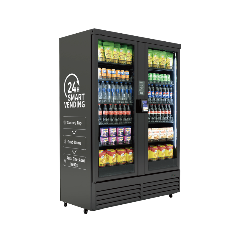 HAHA AI Vending Ultra 1200 — double door high-capacity smart vending machine